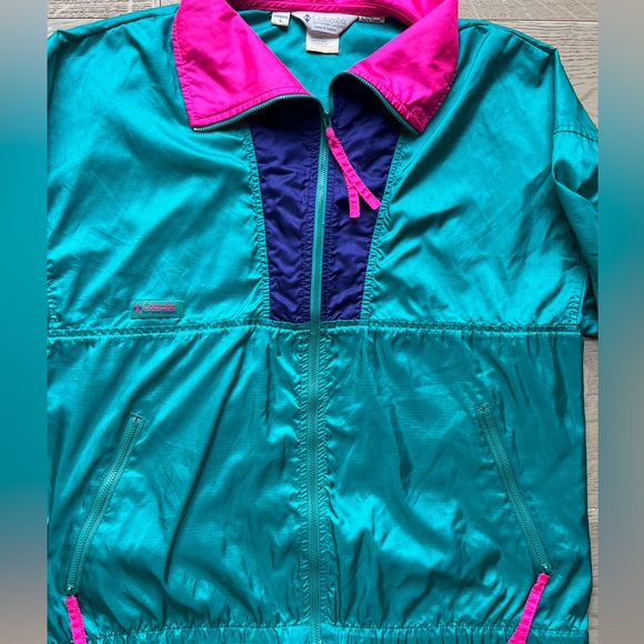 VTG Columbia Women's Colorblock Lightweight
Windbreaker Jacket Thin SZ:L - Picture 9 of 11